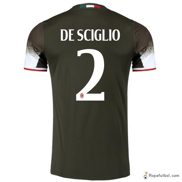 Camiseta AC Milan Replica Tercera Ropa De Sciglio 2016/17 Marino Verde